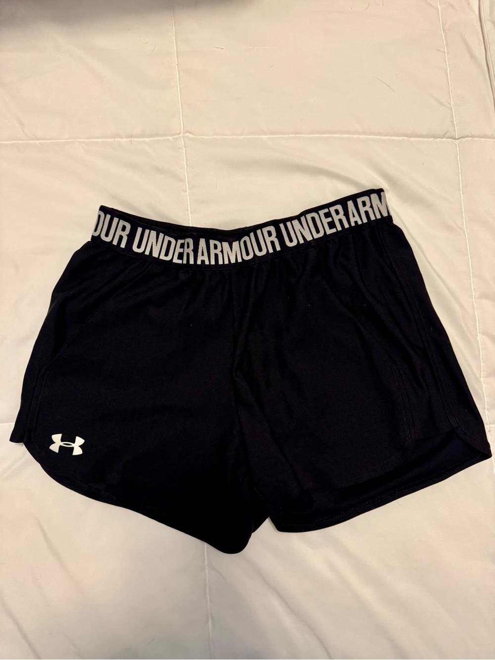 Under Armour Black Women's Athletic Shorts with Branded Waistband